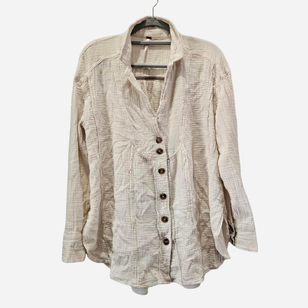 Free People Oversized Textured Top
